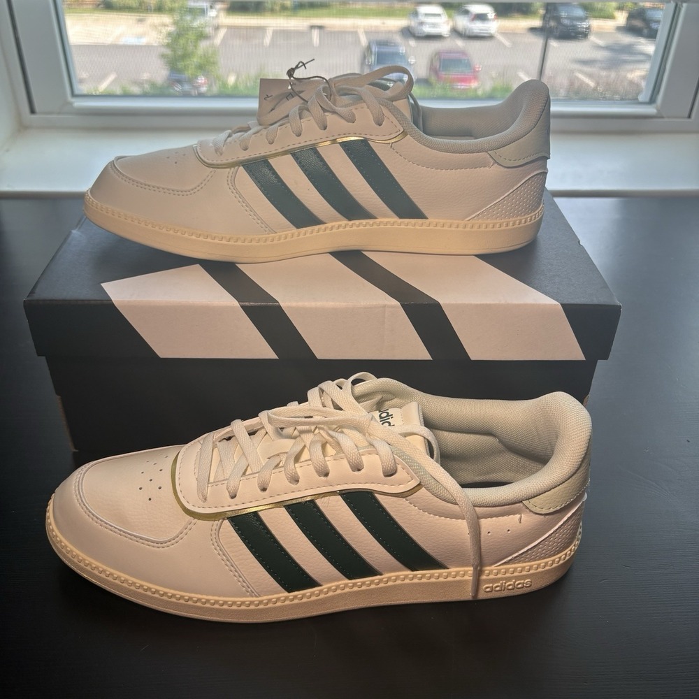 Adidas Women's Breaknet Sleek 'Court Green Cloud White' Shoes SIZE 7.5 JH6896